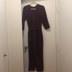 Burgundy jumpsuit